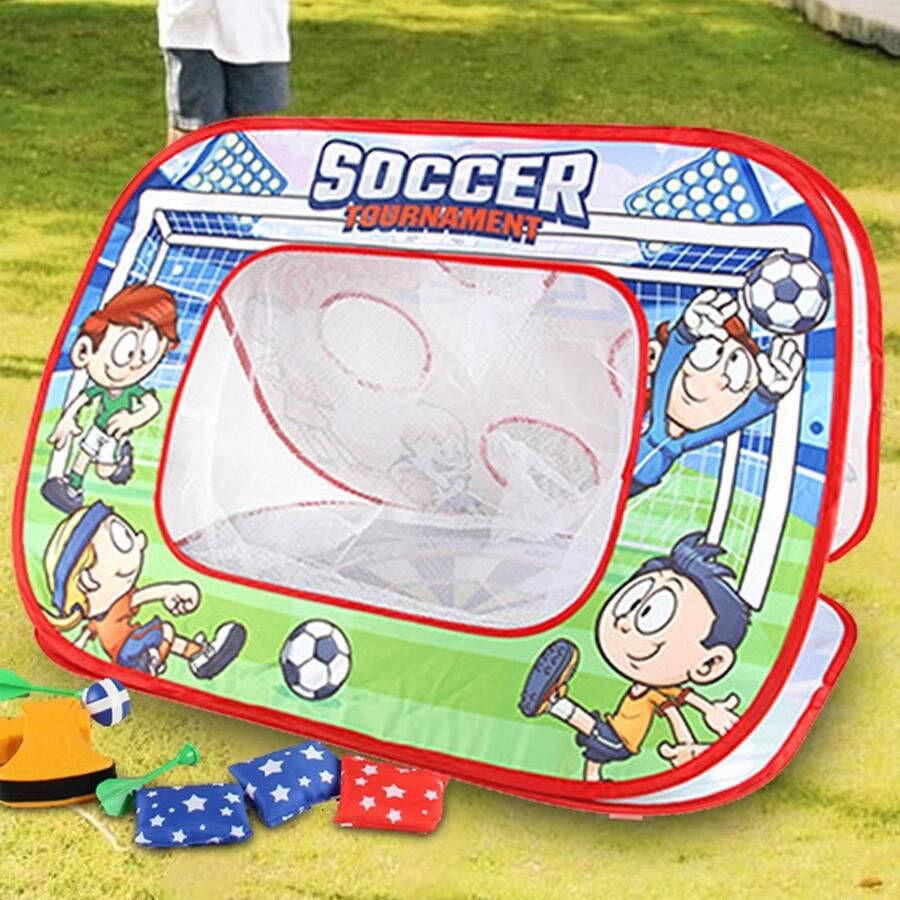 Senza Marchio Zitzak Toss Spel Zitzak Toss Opvouwbare Cornhole Toss-spellen voor kinderen Interactieve Cornhole Board Set Corn Hole Across Game voor kinderen jongens en meisjes van 3-8 jaar