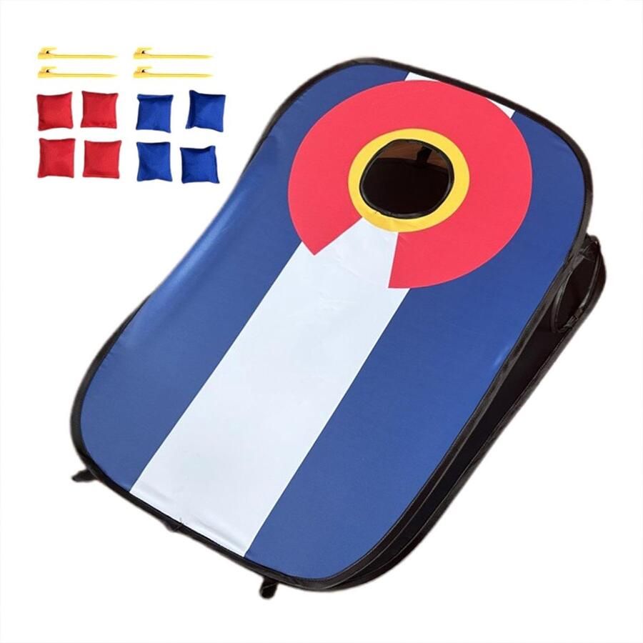 Senza Marchio Zitzak Toss-spelset Zitzak Toss-spel voor kinderen Speelgoed gooien met 8 zitzakken Draagbare Cornhole-spelset voor buitenactiviteiten spelletjes in de achtertuin