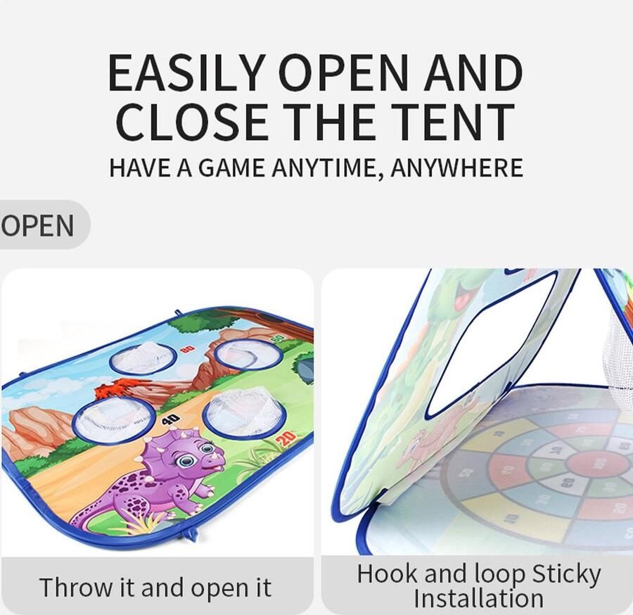 Senza Marchio Zitzak Toss Zitzak Toss Spel voor Kinderen Herbruikbare zitzak Cornhole Kit voor kinderen Buitenspeelgoed multifunctionele Cornhole Board Set Game Corn Hole-spellen voor buitengazon