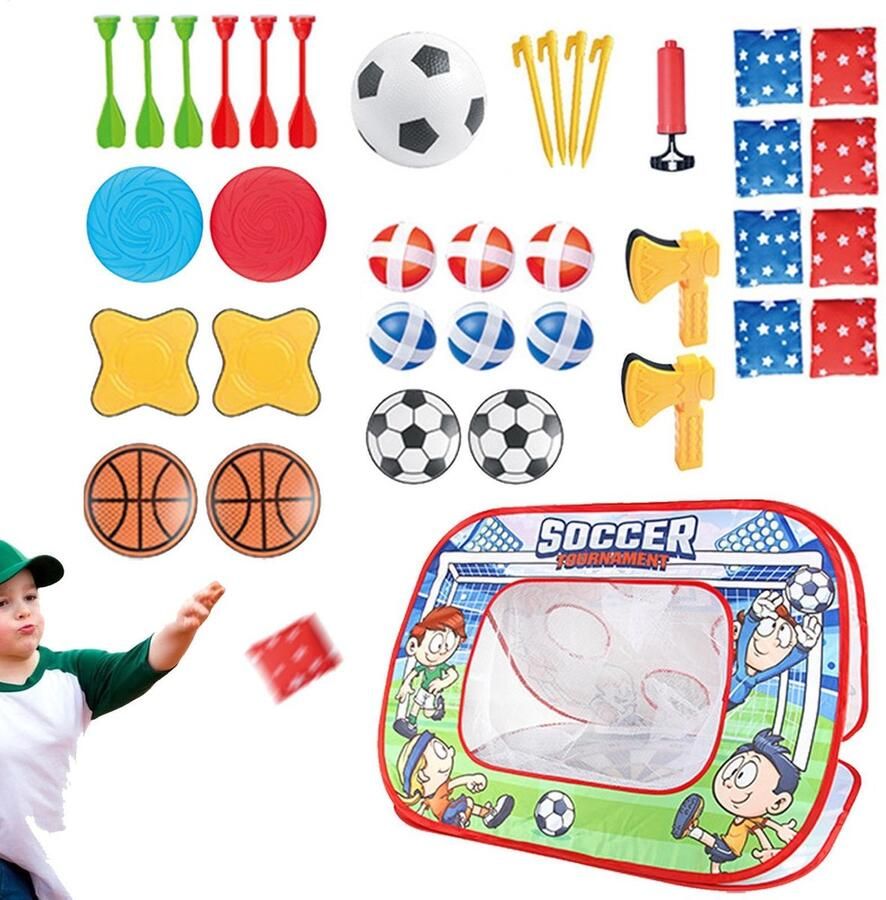 Senza Marchio Zitzak Toss Zitzak Toss Spel voor Kinderen Opvouwbare Cornhole Toss-spellen voor kinderen Interactieve Cornhole Board Set Corn Hole Across Game voor kinderen jongens en meisjes van 3-8 jaar