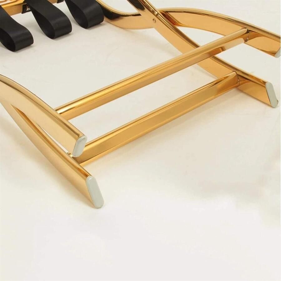 Senza Marchio ZUOZUIYQ Luggage Rack Storage Shelf Folding Suitcase Stand Stainless Steel Luggage Racks For Hotel Guest Rooms Bedroom Family Hotel Use(Gold)
