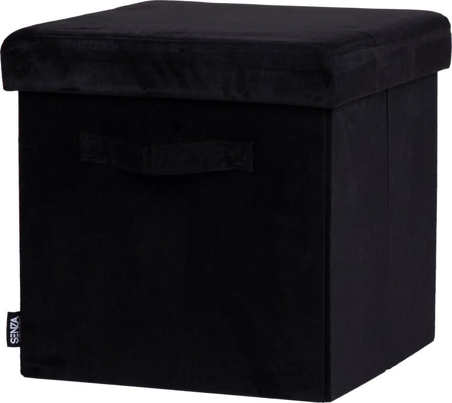 SENZA Opvouwbare poef stof 38x38x38 cm