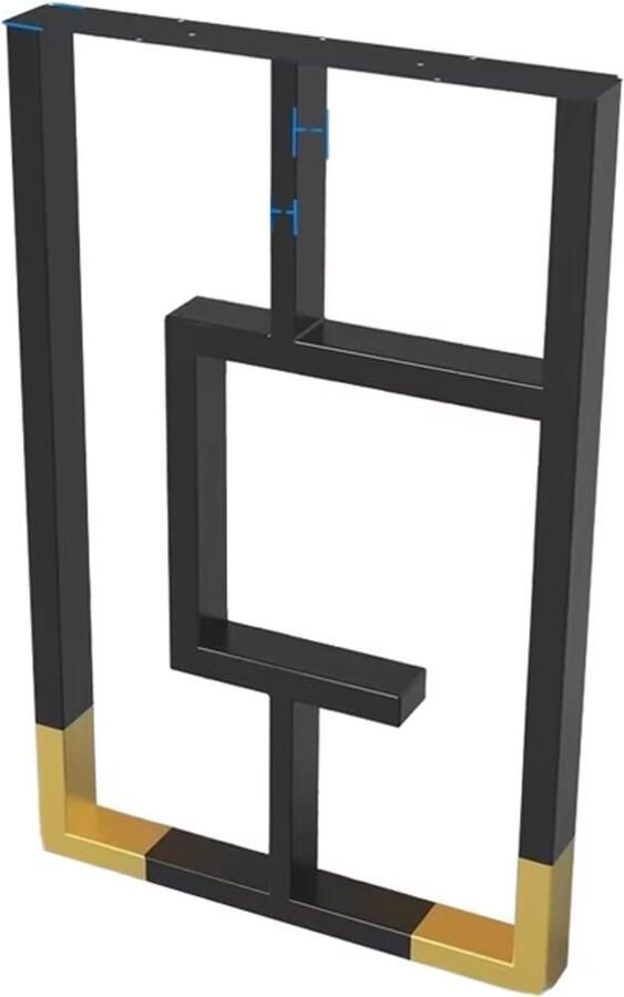 SERALUXE Tafelpoten Stalen onderstel 72x45CM Set van 2 Mat Zwart Voor Eettafel Tafelframe Tafelloper Industrieel Ontwerp