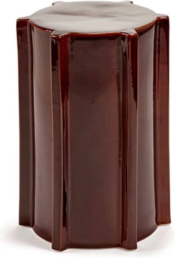 Serax Marie Michielssen Pawn Bijzettafel Geometrisch H 45 5 cm Donkerbruin