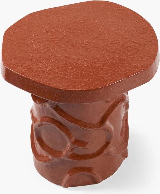 Serax Marie Michielssen Mena 07 Bijzettafel Pawn Rood Roest Diameter 35-39cm H40cm