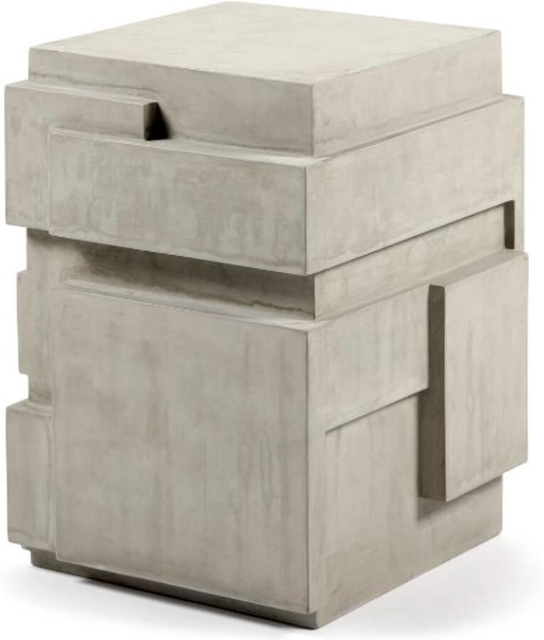 Serax Marie Michielssen Pawn kruk bijzettafel vierkant concrete H45cm D35cm