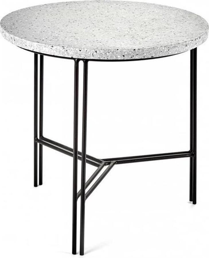 Serax Terrazzo bijzettafel black grey D40 H40cm