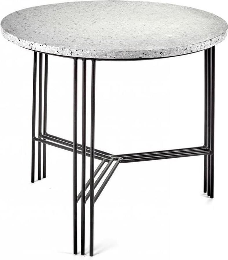 Serax Terrazzo bijzettafel black grey D50 H45cm