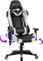Seven Comfort Game Stoel Gaming Stoel Gaming Chair Zwart Bureaustoel Met Nekkussen & Verstelbaar Rugkussen Instelbare Zithoogte - Thumbnail 1