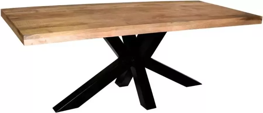 Sfeerwonen Enzo Mango eettafel met spinpoot 180x90