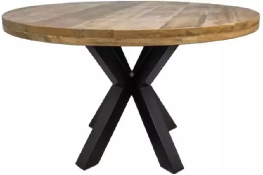 Sfeerwonen & Zo Sfeerwonen en Zo Ronde tafel met spinpoot 130 cm mango hout - Foto 3