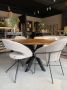 Sfeerwonen Enzo Sfeerwonen en Zo Ronde tafel Swiss edge met spinpoot 140 cm mango hout - Thumbnail 2