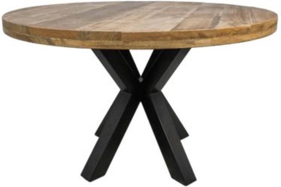 Sfeerwonen Enzo Sfeerwonen en Zo Ronde tafel met spinpoot 120 cm mango hout dik blad