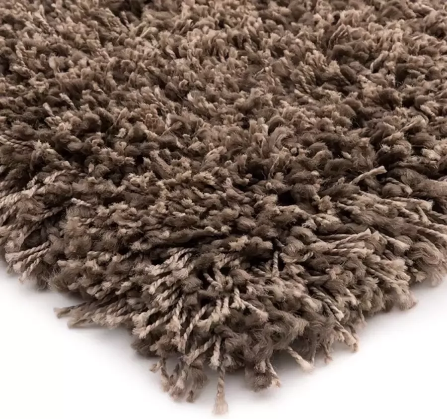 Shaggy Prime Hoogpolig vloerkleed effen taupe 240x300 cm