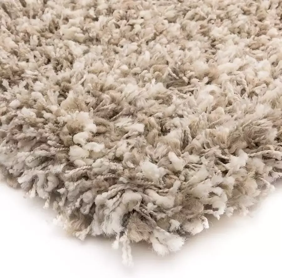 Shaggy Prime Hoogpolig vloerkleed Gemêleerd wit beige 80x150 cm