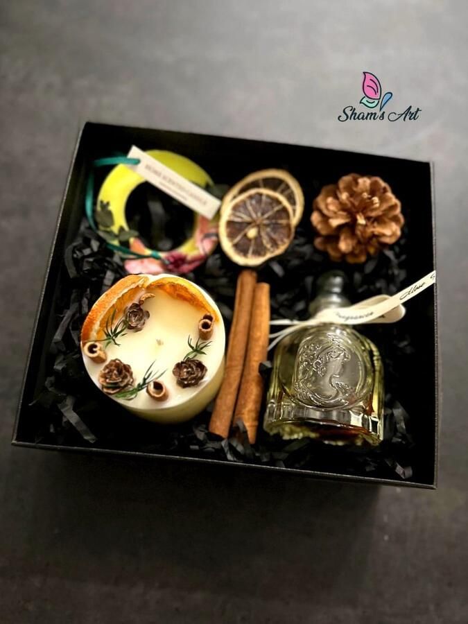 Sham's Art Luxe Cadeau Set Handgemaakte Elegante Kaars + Rietverspreiderparfum en Garderobe Wax Geschenk Set Geur Kaars Aromatherapie Kaars