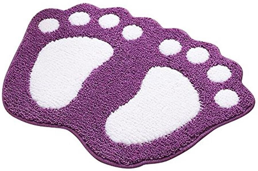Shanna Antislipbadmat Badkamer Douchetapijten Karpetten Tapijt Schattig Grote Voeten Absorberende Deurmat Vloermat Woonkamer Bank Kussen Voetkussen Tapijt (Paars 40x60cm)