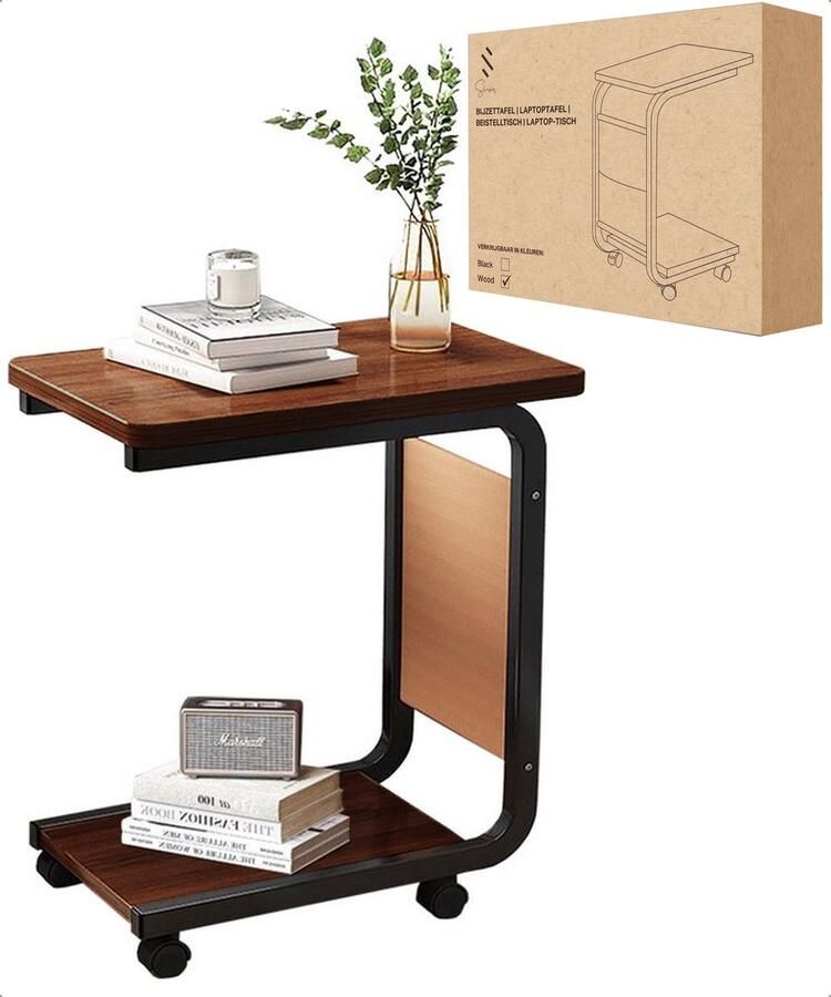 Shasim Bedtafel Laptoptafel tafeltje Laptopstandaard Laptop Schoottafel Laptop desk -Bijzettafel zwart - Foto 2
