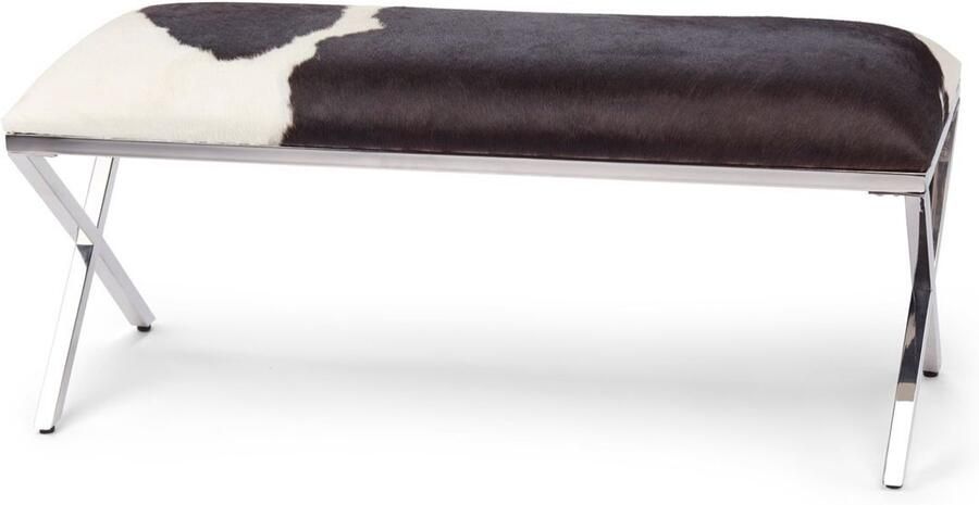 Sheepskin House LivingLux Koeienhuid Bankje 110 x 45 x 45 cm Natural Grey - Foto 2