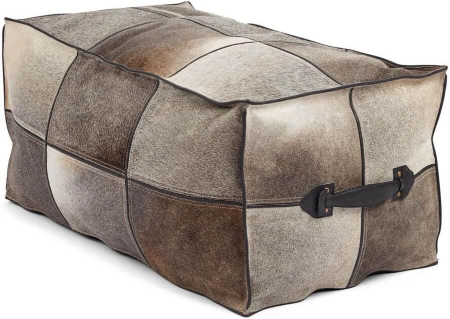 Sheepskin House – Kalfsleren Poef – Langwerpig – 45x82x38 cm