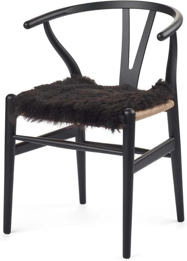 Sheepskin House Kortharige Schapenvacht Stoel Cover 40x40 cm