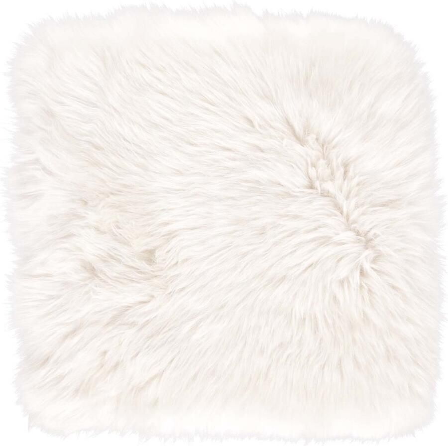 Sheepskin House Stoel Cover Langharig Schapenvacht Stoel Kussen 37x37 cm