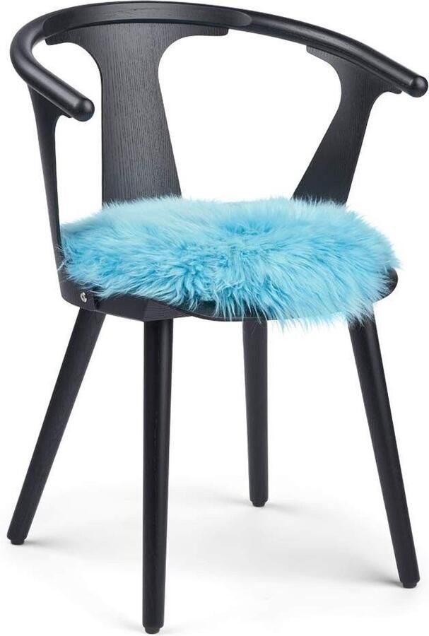 Sheepskin House Langharige Schapenvacht Stoel Cover Ø38 cm