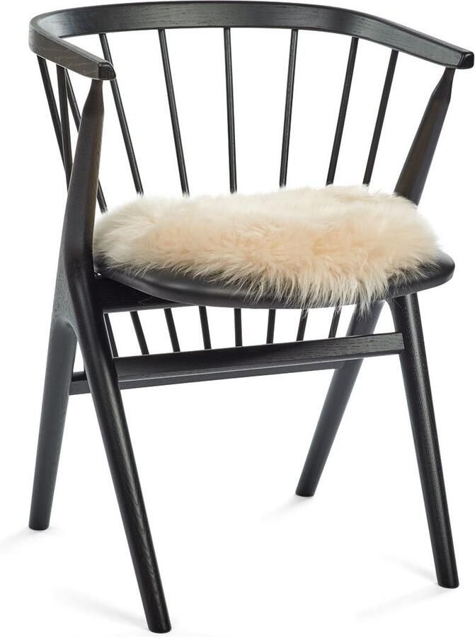 Sheepskin House Langharige Schapenvacht Stoel Cover Ø38 cm