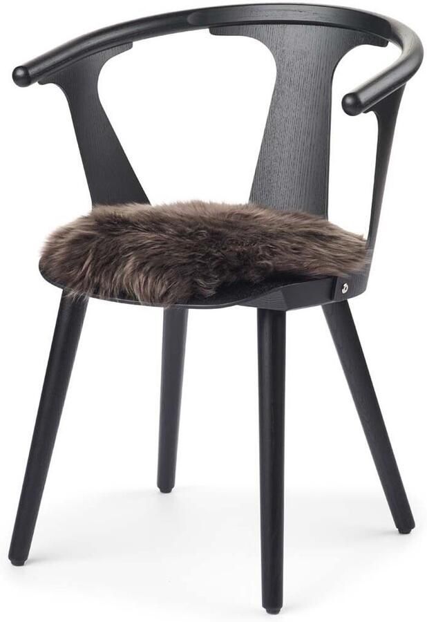 Sheepskin House Langharige Schapenvacht Stoel Cover Ø38 cm