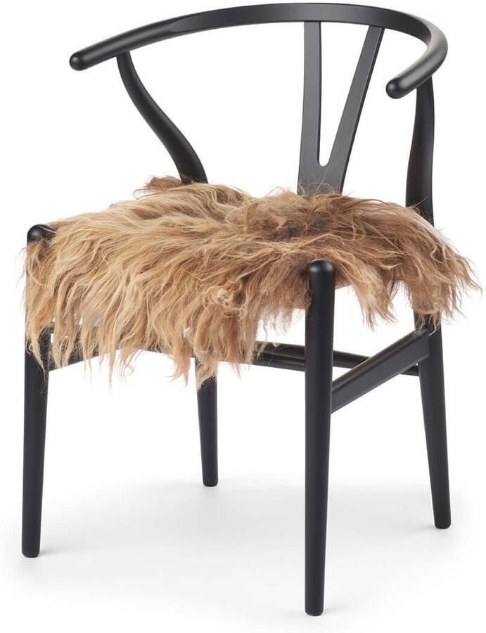 Sheepskin House Langharige Schapenvacht Stoel Cover 40x40 cm - Foto 2