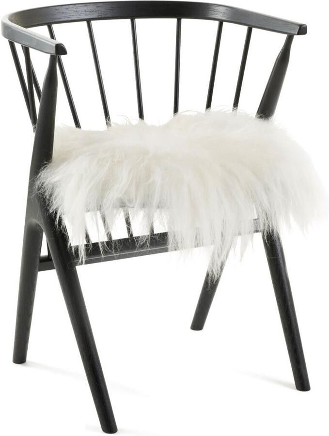 Sheepskin House Langharige Schapenvacht Stoel Cover 40x40 cm - Foto 4