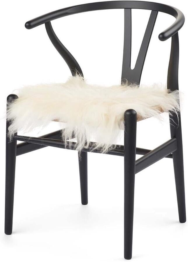 Sheepskin House Langharige Schapenvacht Stoel Cover 40x40 cm - Foto 5