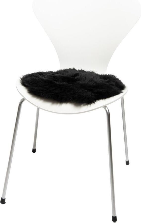 Sheepskin House Stoel Cover Langharige Schapenvacht Stoel Cover 2 Pack Ø35 cm - Foto 2