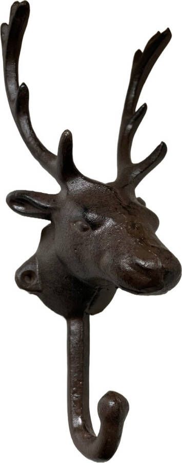 ShineHoly Wandhaak Hert Wandhaak Gietijzer Wandkapstok Wandornament Muurdecoratie 24 cm Stevige wandhaak Handdoekhaak Ophang haak Ophanghaak Landelijk wonen Kerst Kerstsok haak Kerst haak Kerst ornament Cadeau - Foto 2