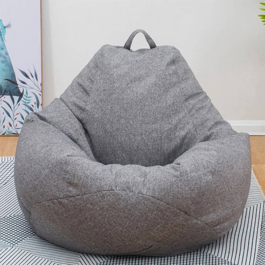 ShopbijStef Bean Bag Bean Bag Chair Bean Bag Zitzak Sofa Cover Outdoor Luie Zetel Bank Cover Volwassenen Zitzak Grijs