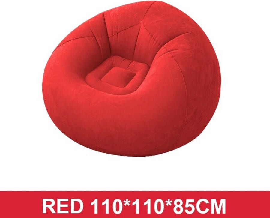 ShopbijStef Zitzak Volwassenen Zitzakken Zitzak Voor Kinderen Zitzak Kind Beanbag Opblaasbare Sofa Lounger Stoel Bean Bag Bank Rood