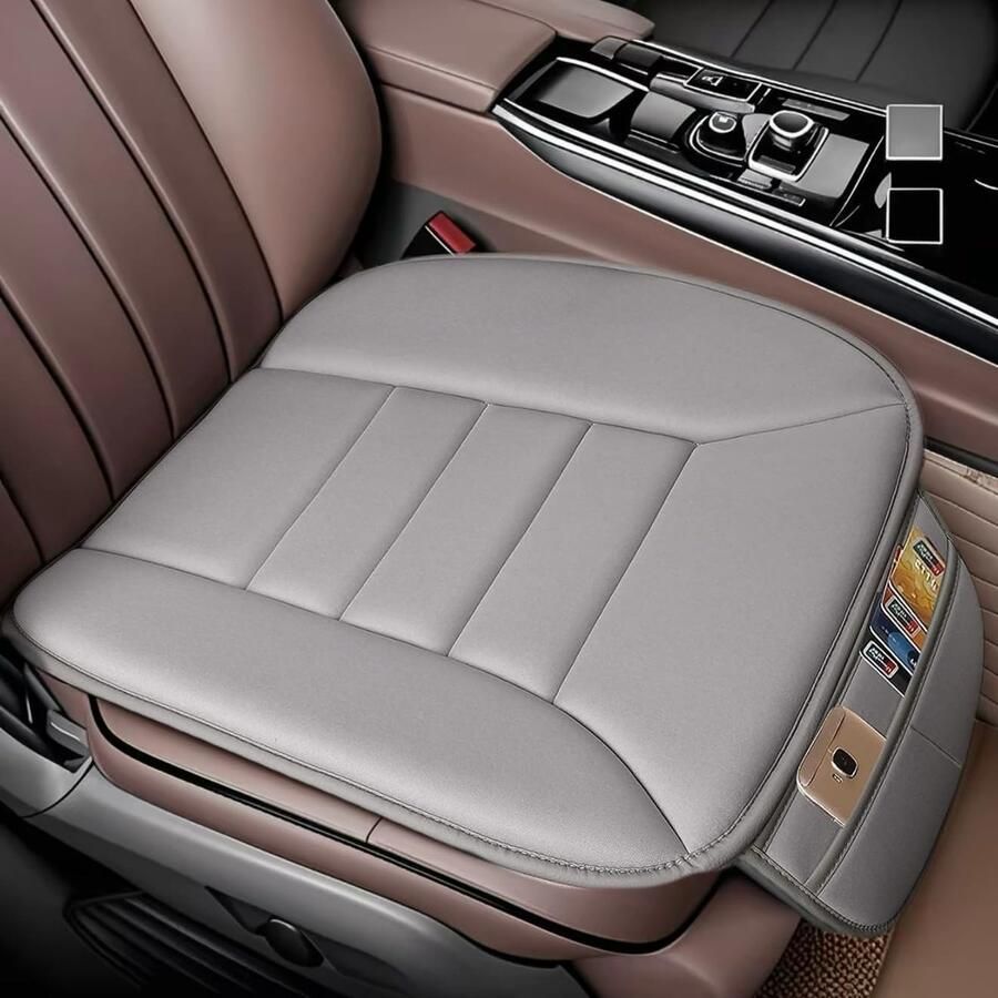 ShopHaven Autostoel Kussen van Traagschuim – Orthopedisch Zitkussen – Comfortabel Stoelkussen voor Autostoelen Bureaustoelen Rolstoelen en Alle Andere Stoelen – Grijs – 1 Stuk