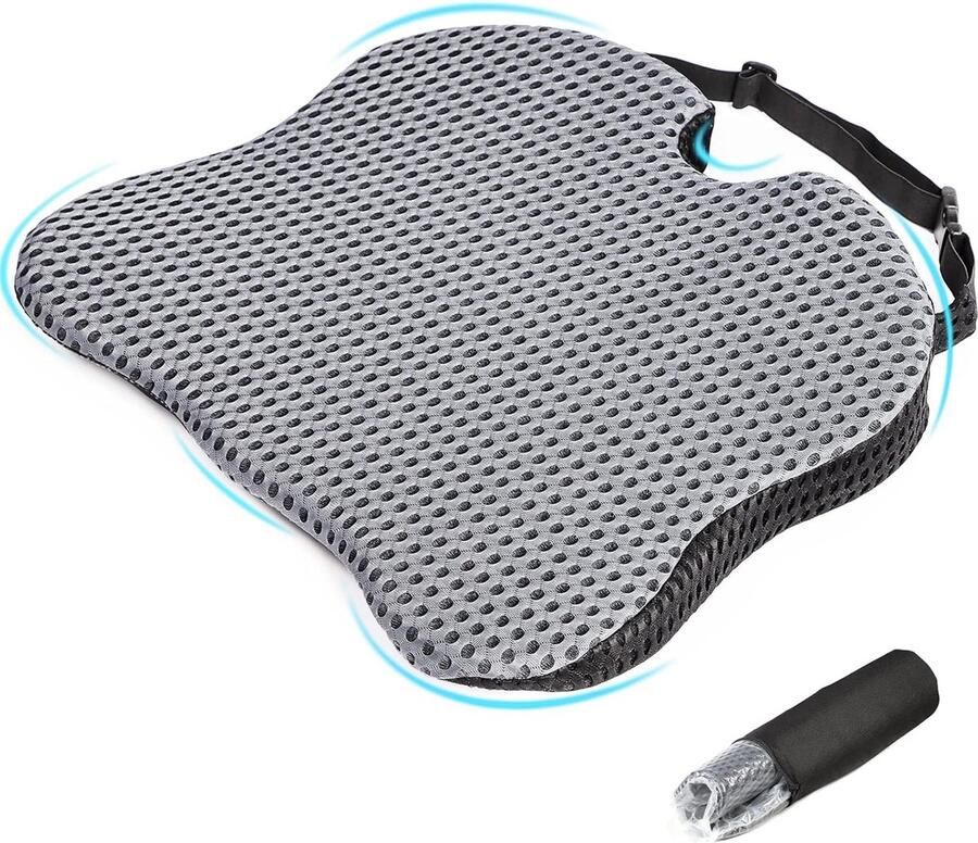 ShopHaven Autostoel Kussen voor Rijden Memory Foam Wigkussen Rugsteun en Stuitpijn Verlichting Ergonomisch Zitkussen voor Bureaustoel Rolstoel en Autostoel