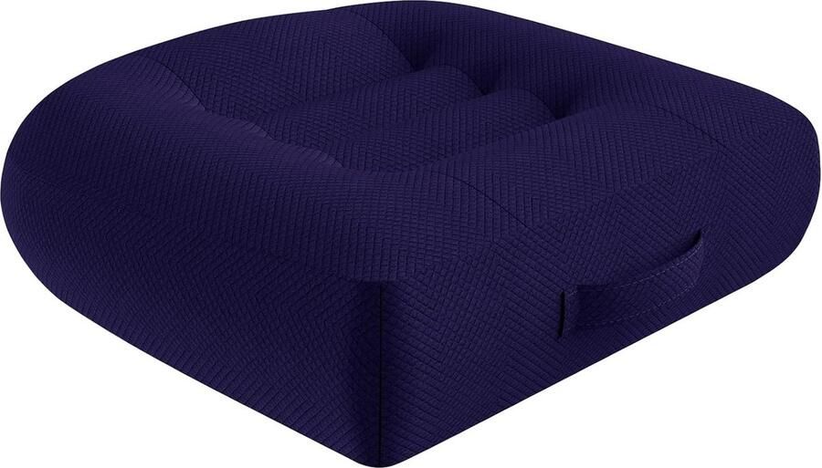 JGS Zitverhoging voor auto en volwassenen orthopedisch zitkussen stoelkussen bureaustoel 40 x 40 cm ergonomisch zitkussen voor eettafel rolstoel tuinstoelen bank rugkussen blauw