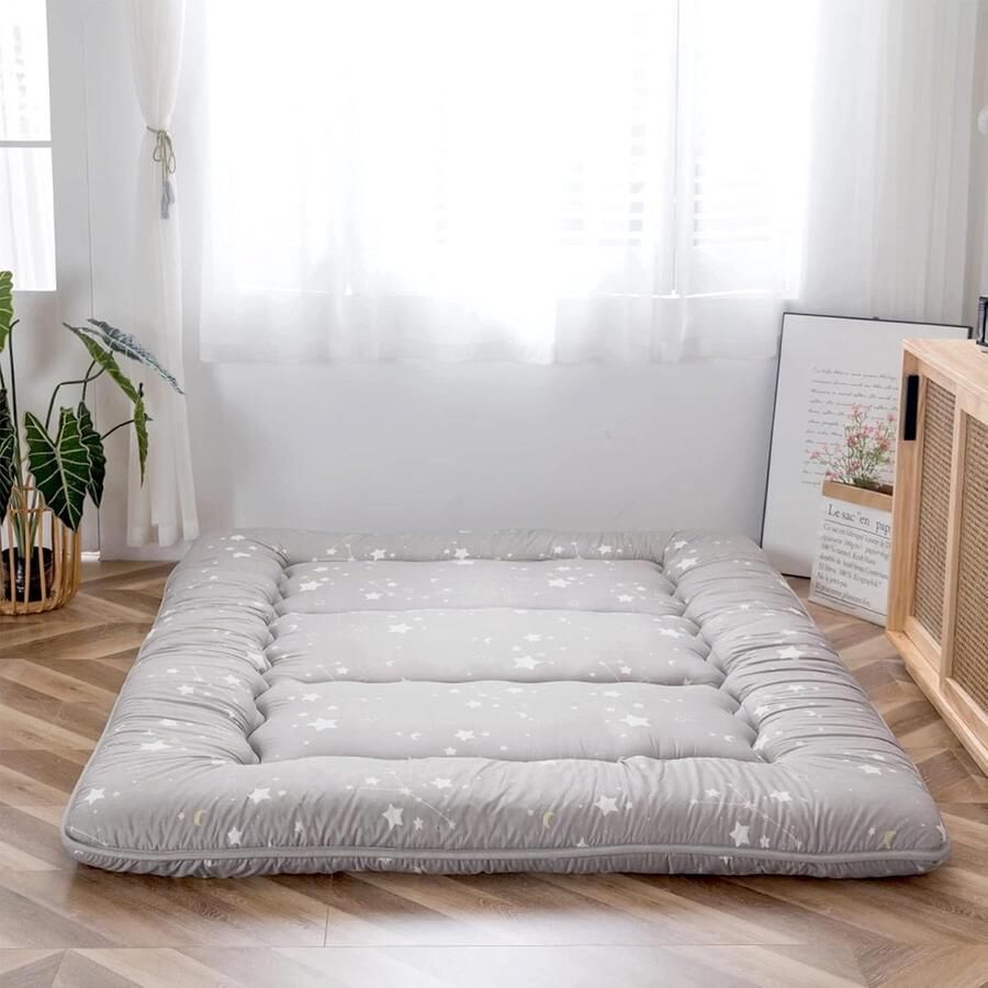 ShopHaven Japanse Vloermatras Dikke Tatami Mat Opvouwbaar Slaapmatras Comfortabel Futon Matras Ideaal als Logeermat Loungekussen of Bed Dubbel Formaat Zodiac Design