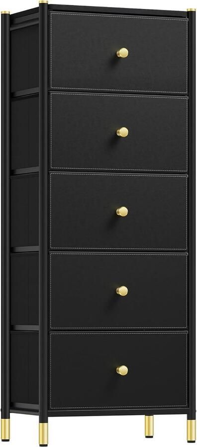 ShopHaven Kast met 9 Laden Slaapkamer Ladekast Kledingkast met Stoffen Laden 9-Lade Opbergkast Keukenkast Hal Kast Bureau Opbergkast Landelijke Stijl Meubel Multifunctionele Opberger Maatnaam: 29 7D x 91 9B x 100H cm (9 geladen) - Foto 2