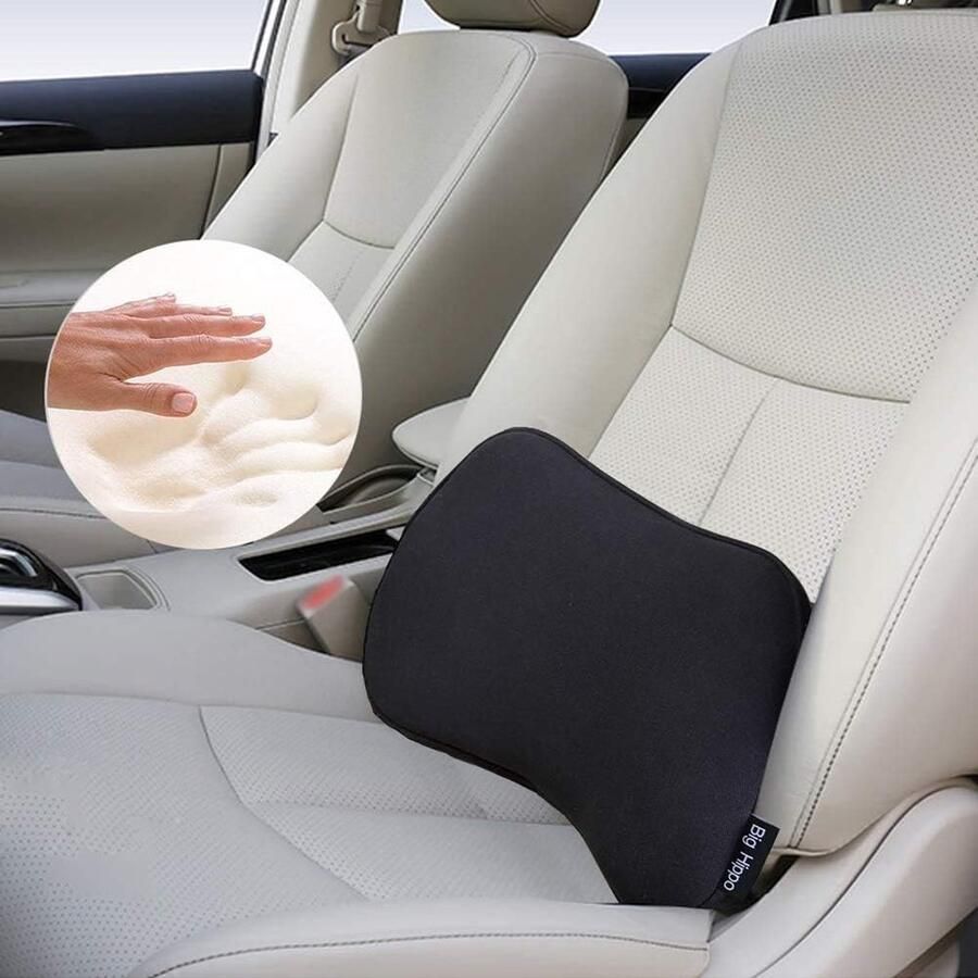 ShopHaven Lendenkussen van Memory Foam Rugkussen voor Optimale Ondersteuning Geschikt voor Bureaustoelen Autostoelen en Rolstoelen Ergonomisch Rugsteunkussen voor Comfort en Houdingscorrectie