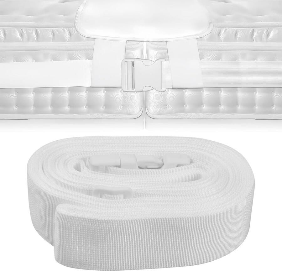 ShopHaven Matras Houder 10 m Verbindt Twee Matrassen tot een Ruimtelijke Slaapoppervlak Variabel Instelbaar met Matrasstopper en Houder Geschikt voor Tweepersoonsbed Matraswiggen