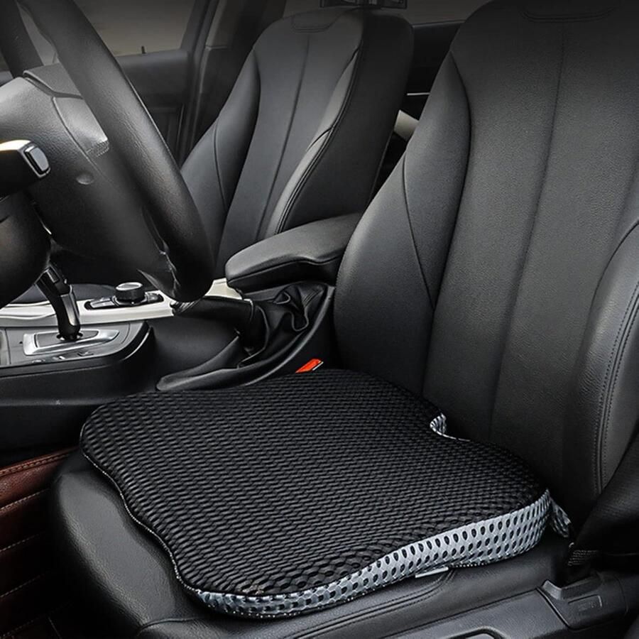 ShopHaven Zitkussen Auto Wedge Traagschuim Zitkussen voor Auto Bestuurdersstoel Kantoorstoel Rolstoelen Coccyx Ondersteuning en Pijnverlichting Ergonomisch Comfort