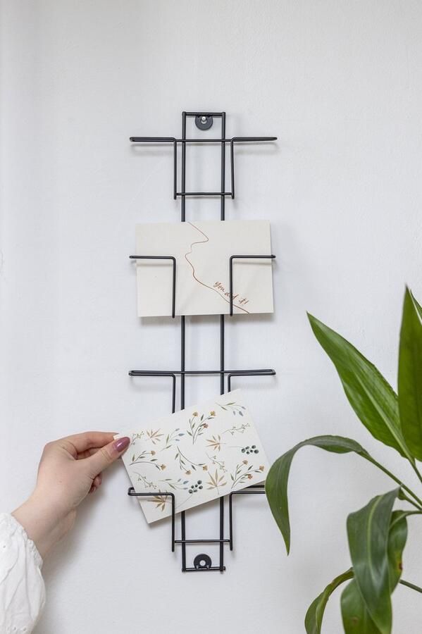 Shophouse Set van twee kaartenrekjes folderhouders voor 4x A6 liggend (zwart) - Foto 2