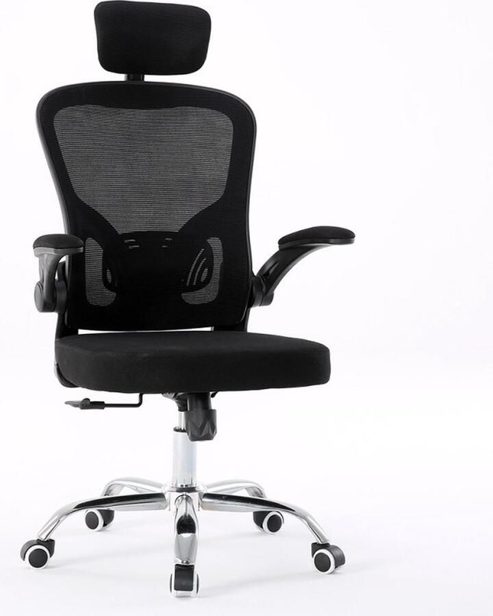 Shumee Topeshop FOTEL DORY CZERŃ bureau- en computerstoel Gecapitonneerde zitting Netrugleuning