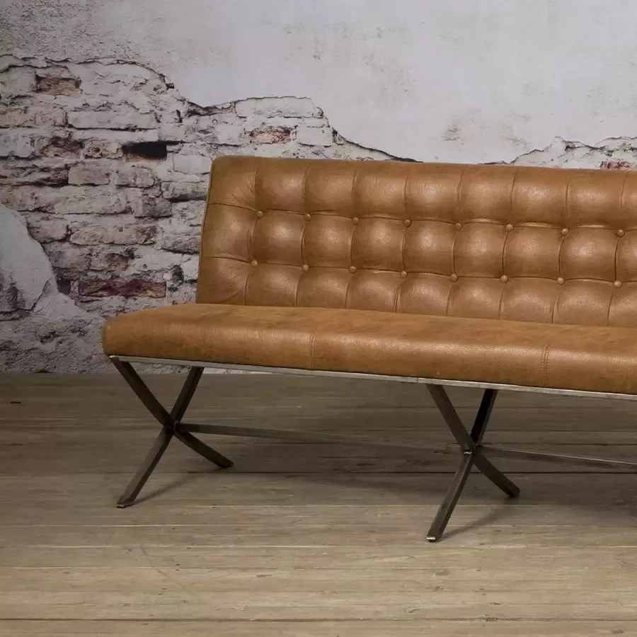 Sidd Barcelona bench 155 fabric cherokee 8 cognac