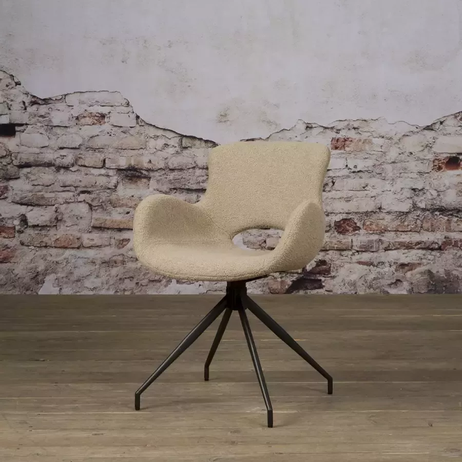 AnLi Style Anli-Style Tower living Campo swivel armchair Teddy Light brown