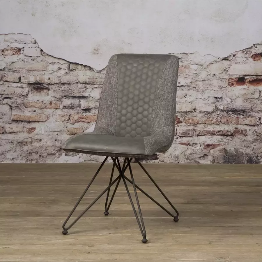 AnLi Style Tower living Capri sidechair Vintage Grey + Linen Grey (uitlopend) - Foto 2