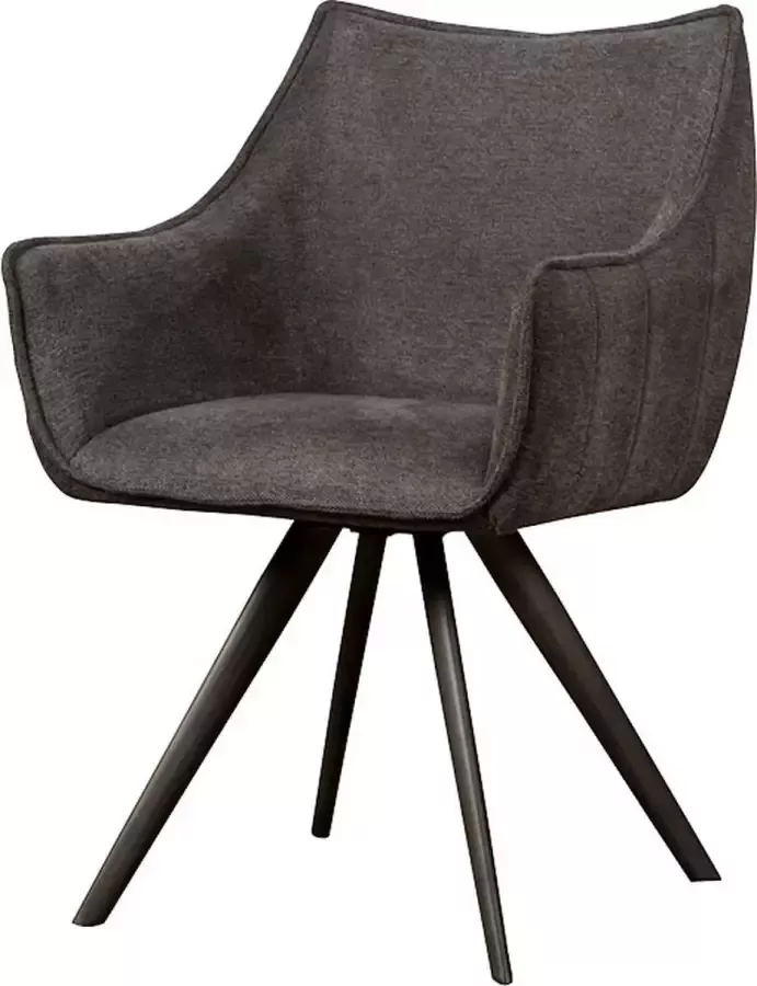AnLi Style SIDD Riviera swivel armchair fabric Brego 18 dark grey - Foto 1
